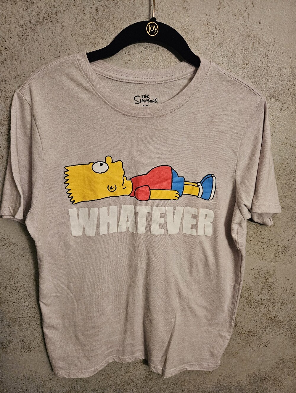 SIMPSONS BART WHATEVER Kids T-Shirt In Grey beige, Size XX Large 18
